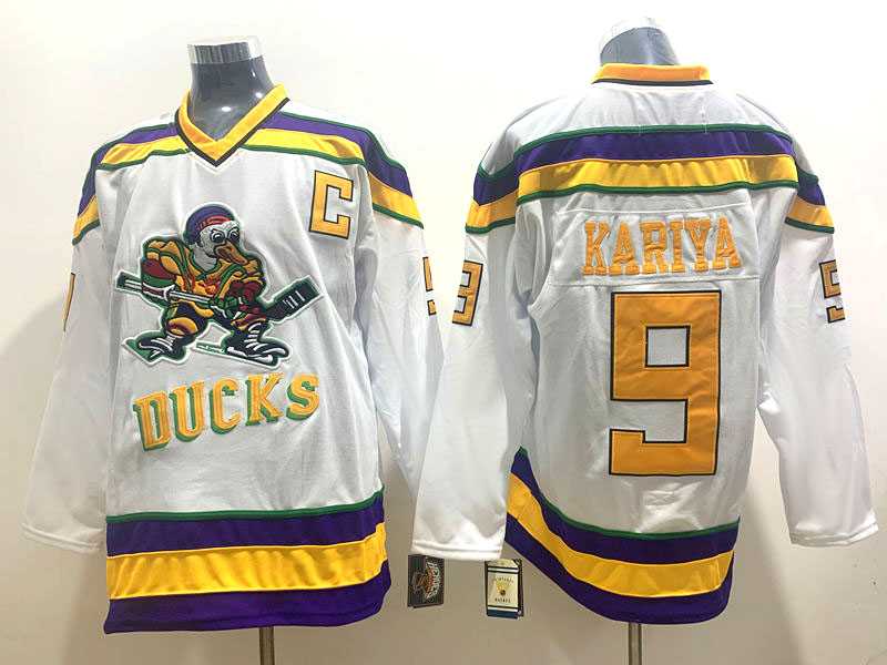 Ducks 9 Paul Kariya White CCM jersey,We sell and wholesale Ducks 9 Paul Kariya White CCM jersey on line form chian!
